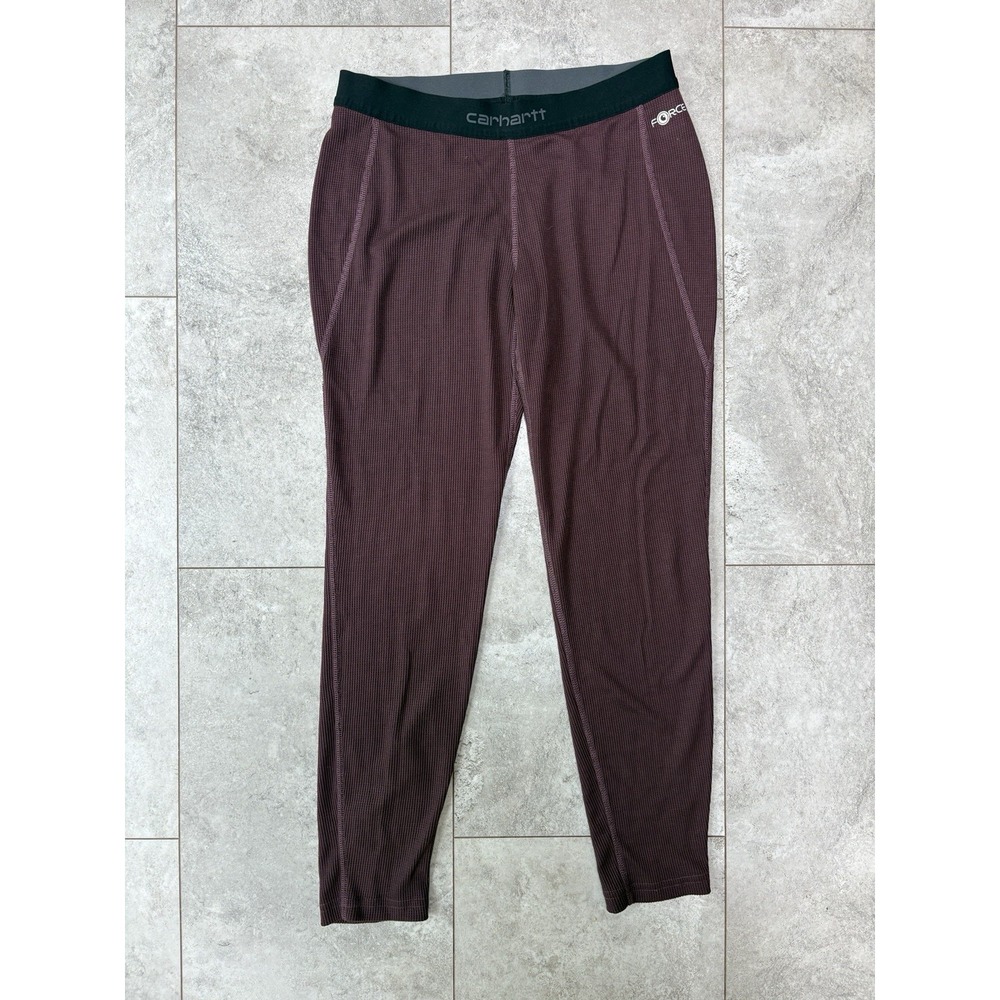 Carhartt Women's Size L Maroon Force Base Layer Thermal Pants Workwear